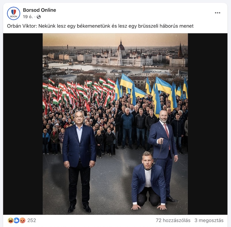 Kutyapórázon Magyar Péter – koordinált kormánymédia-akció mesterséges unintelligenciával