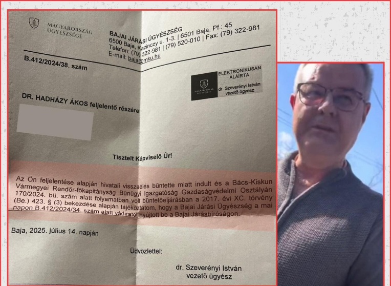 Hat hónapot kapott a bácsszőlősi polgármester, aki beköltözött az uniós pénzből felújított orvosi szolgálati lakásba