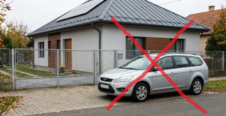 Saját kapubeállóján parkolt, mégis jött a büntetés a Városrendészettől