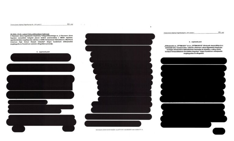 Rengeteg kitakart jegyzőkönyvet kapott a Telex az egyetemi alapítványtól