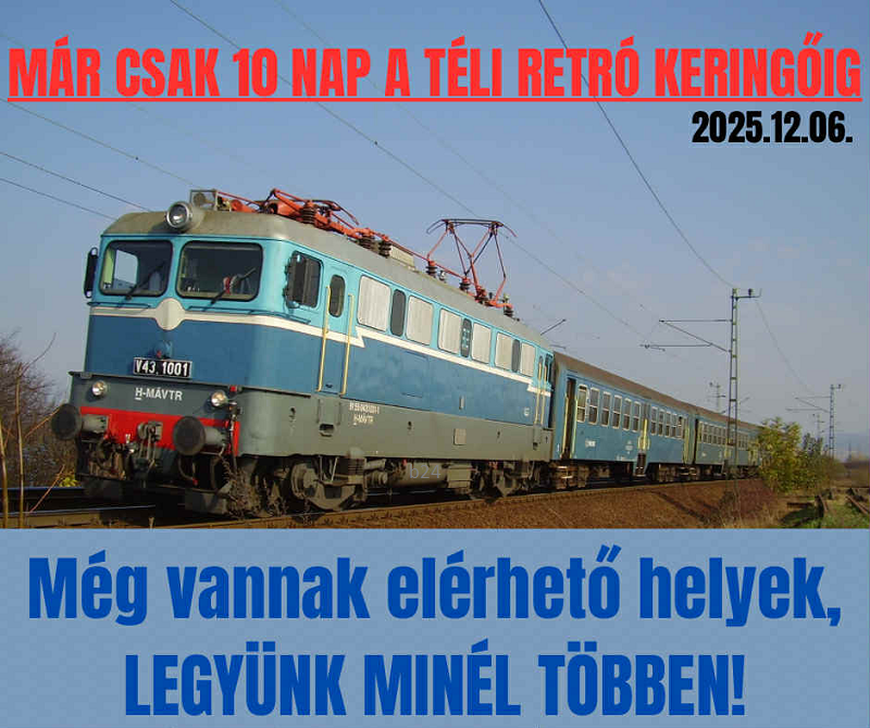 Nemsokára Miskolcról indul az újabb retro vonatozás – régi szerelvény, személyforgalom nélküli útvonalakkal