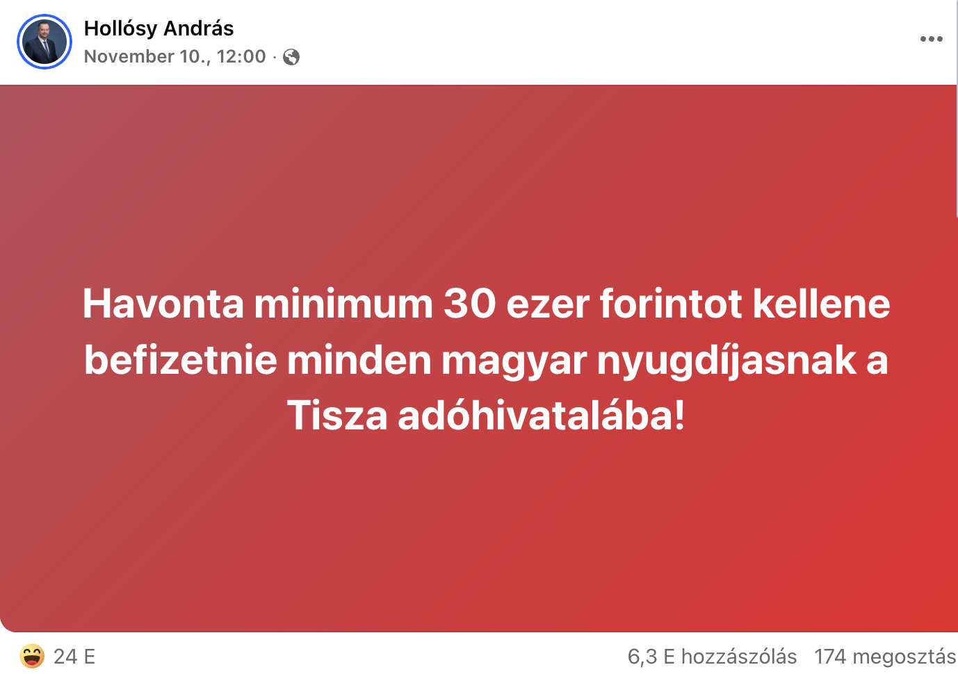 Nagyot ment Hollósy András – 20 ezren nevették ki