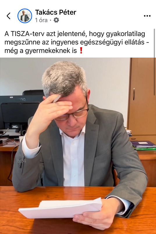 Feljelentették az egészségügyi államtitkárt, aki azzal riogat, hogy a Tisza megszüntetné az ingyenes egészségügyi ellátást