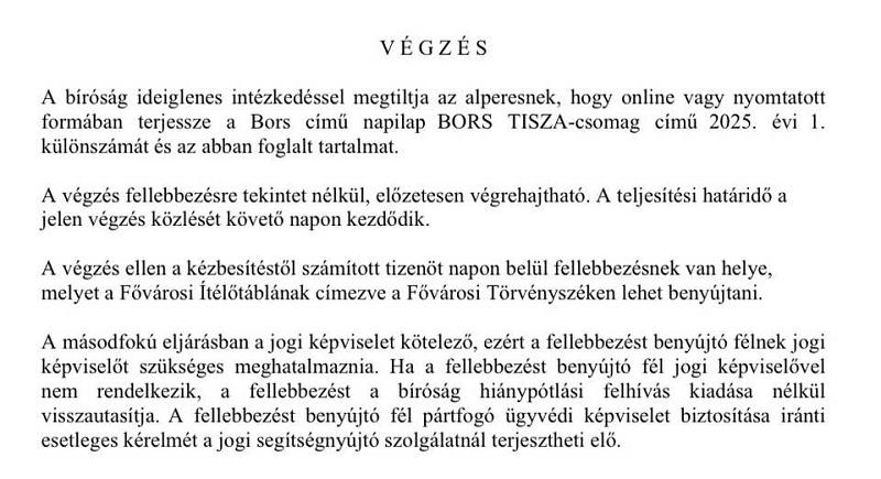 A bíróság döntött, megtiltotta a Fidesz propagandistáinak a Tisza-sározó “újság” terjesztését közpénzen