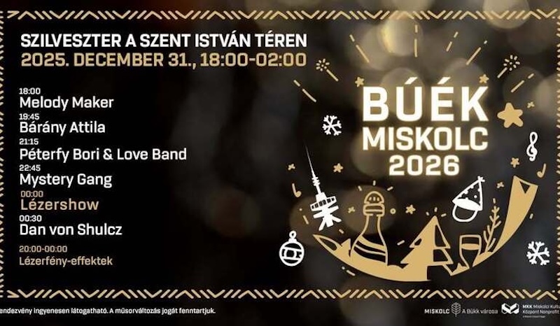Ingyenes szabadtéri szilveszteri program várja az érdeklődőket Miskolcon