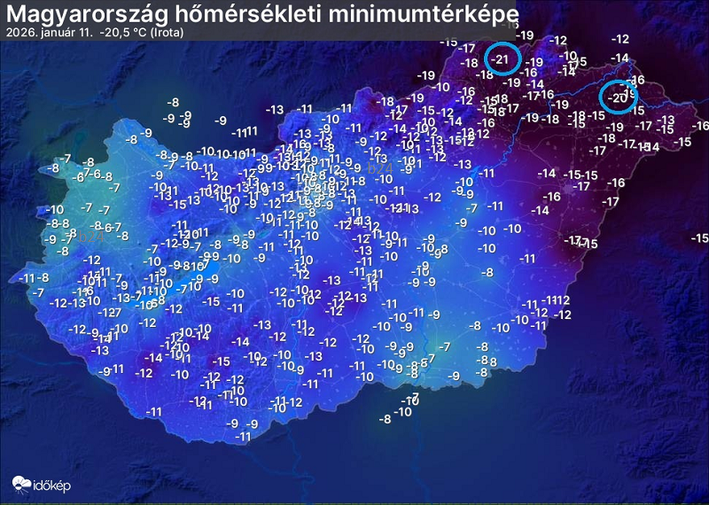 Már síkvidéken is újra benéztünk mínusz 20 fok alá hajnalban, beköszönhet az ónos eső