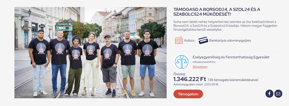 Soha nem látott sikerrel zárult a Borsod24 adománygyűjtése
