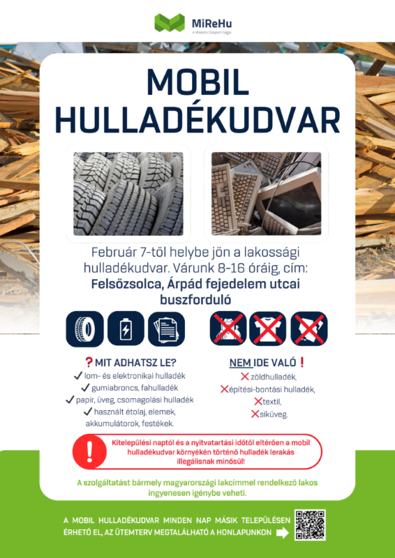 Borsodban is mobil hulladékudvar segít majd be a kisebb településeken