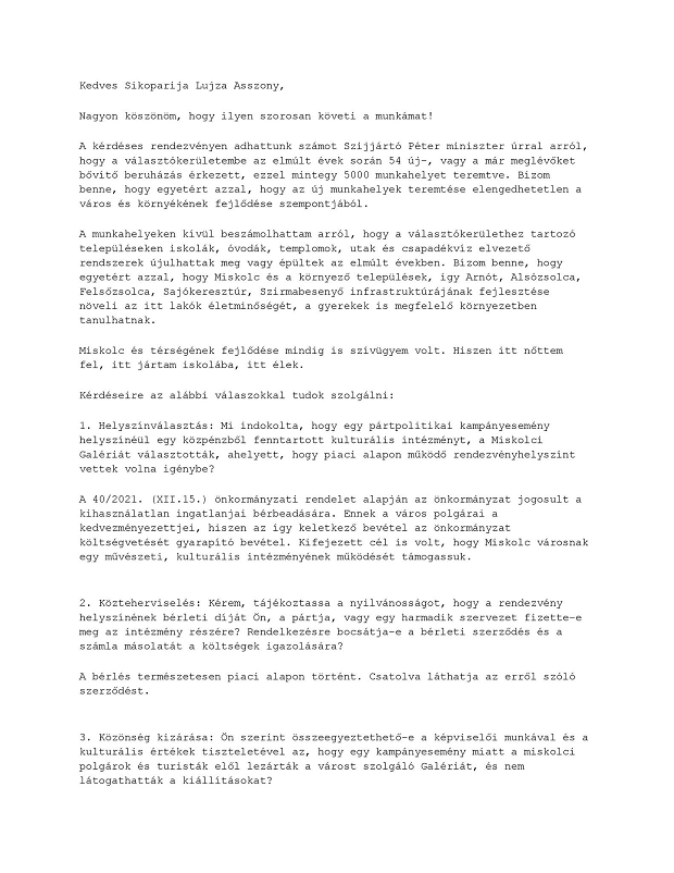 Csöbör és Szijjártó zártkörű kampánybulija a Galériában Miskolcon – ellentmondásos válaszok a közadatigénylésre