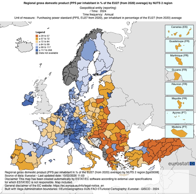 Török vidéki régiók is megelőzik Észak-Magyarországot a fejlettségi rangsorban