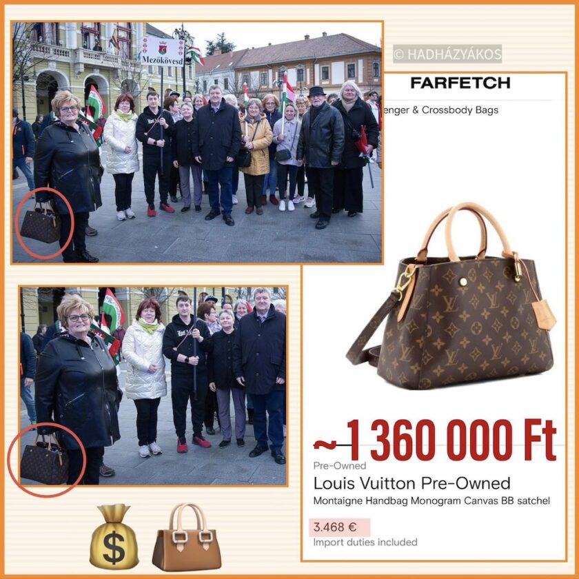 Tállai felesége milliós Louis Vuitton táskával békemenetelt