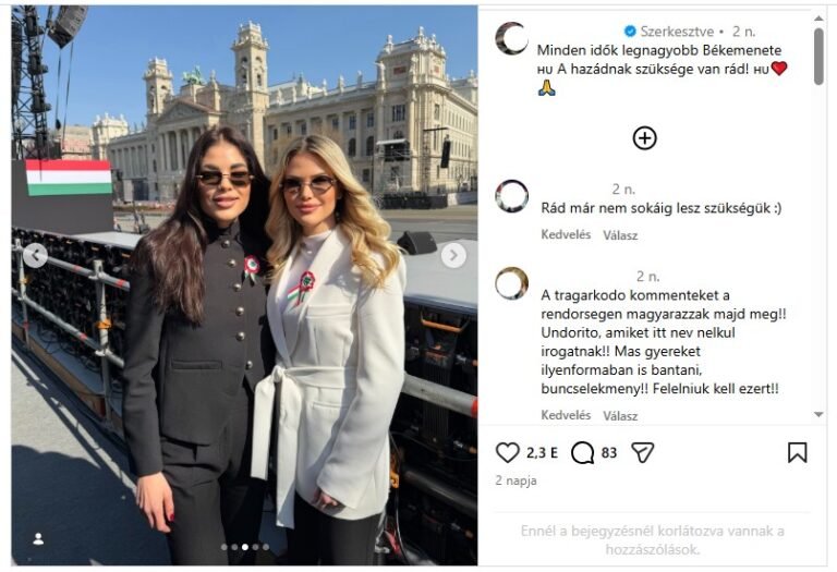 Félmillió forintos napszemüvegben vett részt a békemeneten Gáspár Evelin – szúrta ki Hadházi Ákos