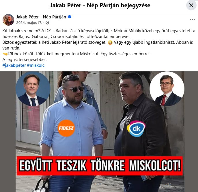 Jakab Péter tavalyelőtt meg akarta szabadítani Miskolcot Mokraitól, most egy pártban indulnak – nagy vita alakult ki