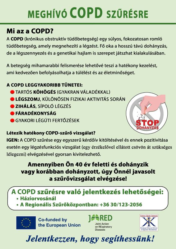 Nemzetközi együttműködésben indul COPD-szűrés Borsod-Abaúj-Zemplénben