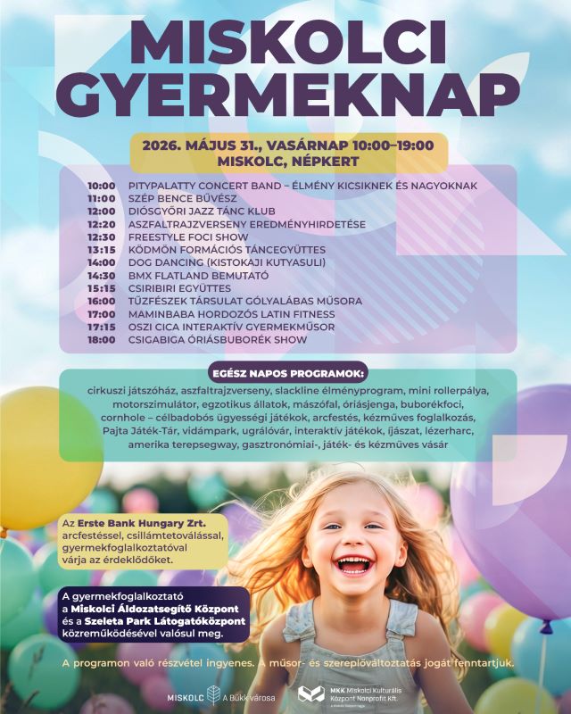 Minek örülne legjobban a kicsi? – Ezek lesznek a gyermeknapi programok Miskolcon