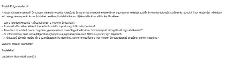Óvoda, gyermekek, Borsod, Hepatitis – Mi a helyzet valójában?