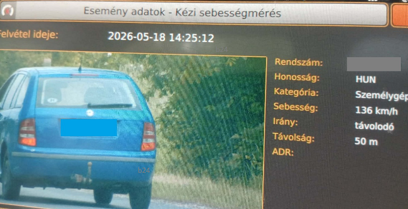 Halálos iramban? Újabb száguldozót kaptak le Miskolcon, 50 helyett 135 felett repesztett