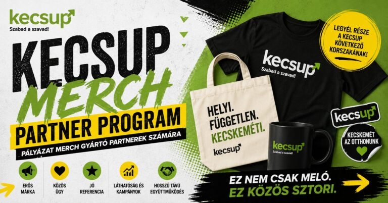 Pályázatot hirdet a KecsUP: hivatalos merch partnert keresünk