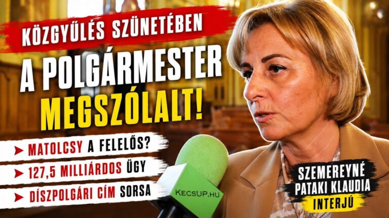 Videó: Szemereyné Pataki Klaudia a közgyűlés szünetében válaszolt a KecsUP Hírek kérdéseire