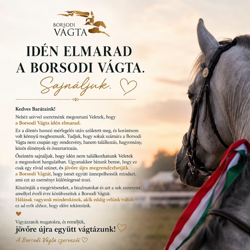 Nem indokolták, miért, de elmarad a Borsodi Vágta