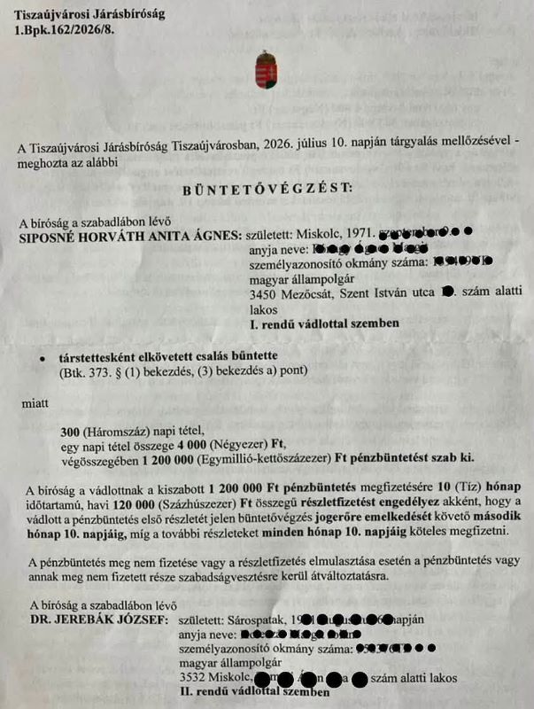 Pénzbüntetést kapott Mezőcsát polgármestere a nyelvvizsga-pótlék ügyében