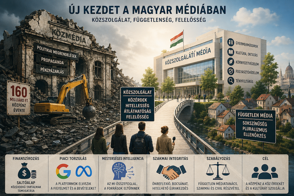Polyák Gábor: nem elég lecserélni a propagandát, újra kell építeni a magyar médiarendszert (VIDEÓVAL)