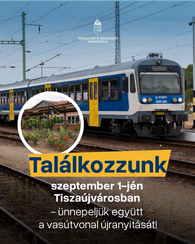 Egy kis ünnepléssel indul újra útjára a vasúti közlekedés Tiszaújvárosban, minket is várnak