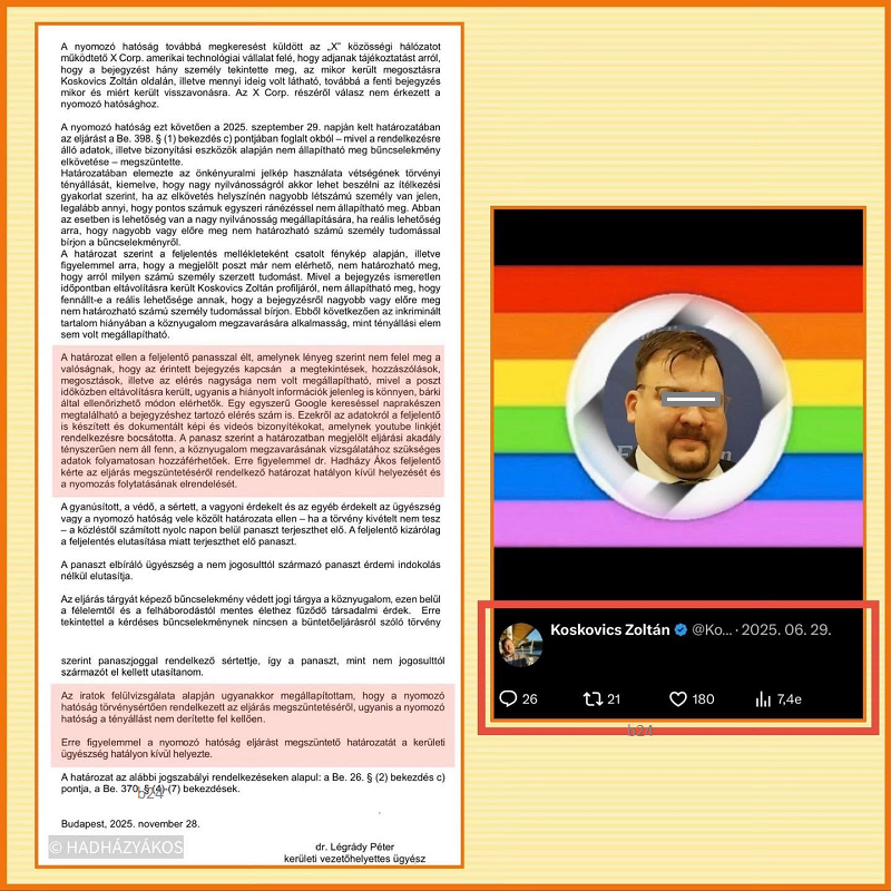 Először lepattintották, de végül mégis nyomoztak, sőt vádemelésnél jár a fideszes propagandista, aki horogkeresztet montírozott a szivárványos zászlóra