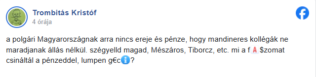 Fideszes támad fideszest, a volt megafonos propagandista alpári stílusban szidta Mészárost és Tiborczot